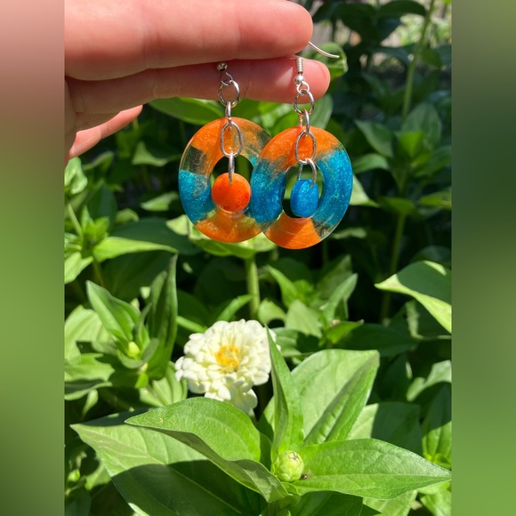 Handmade jelly earrings. - Picture 2 of 3